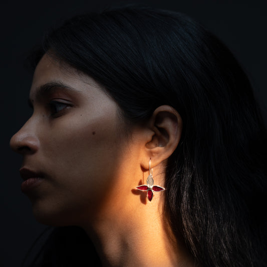 Ashoka Petal Hook Earrings
