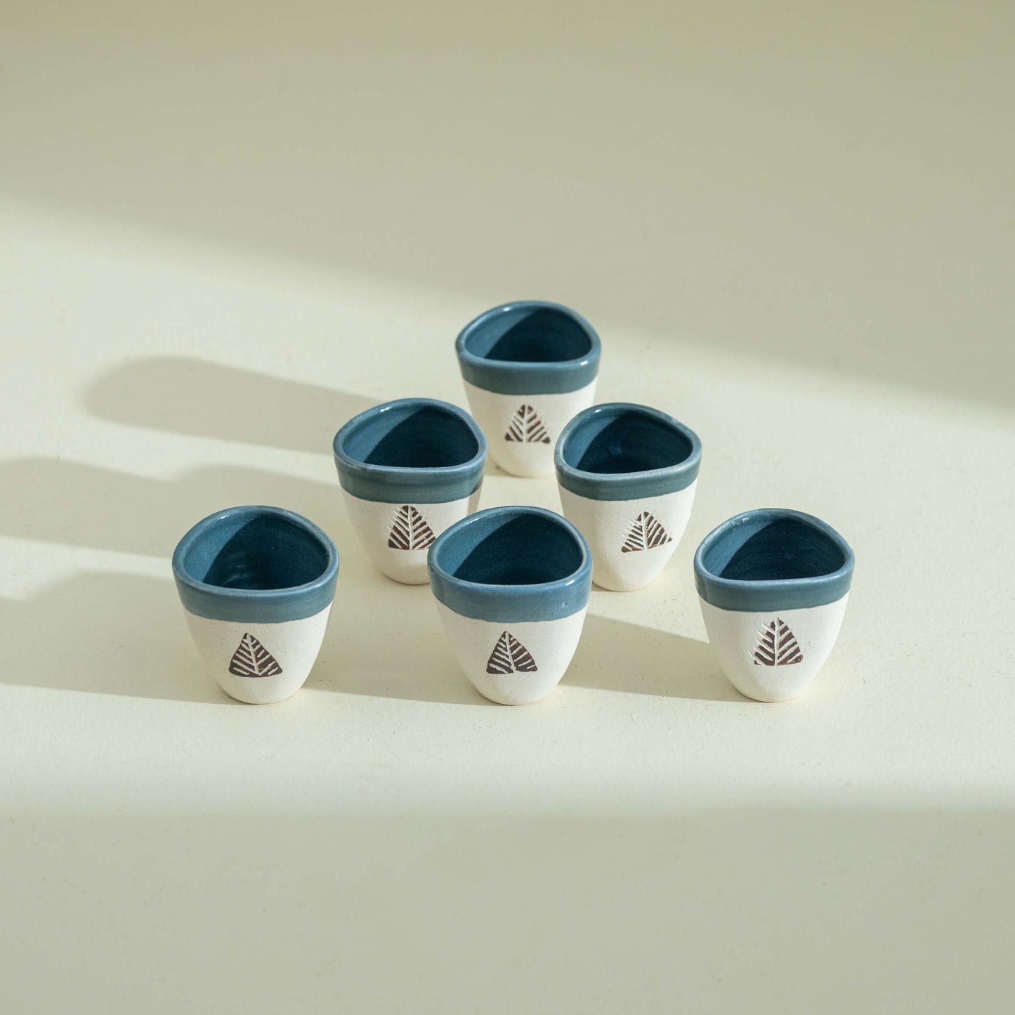 Baleri Shot Glasses Triangle Motif (Set Of 6)
