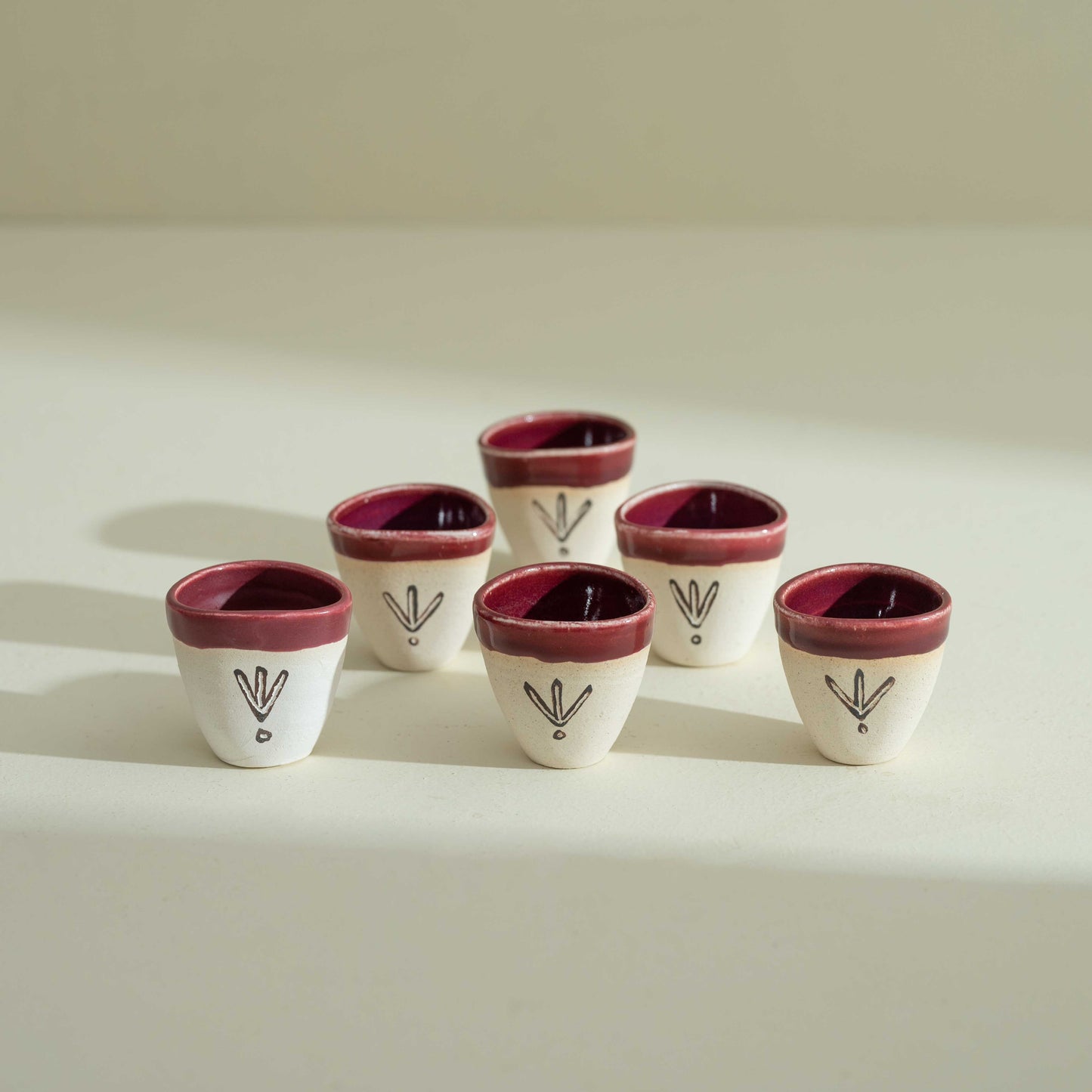 Baleri Shot Glasses Bird Tattoo Motif ( Set Of 6)