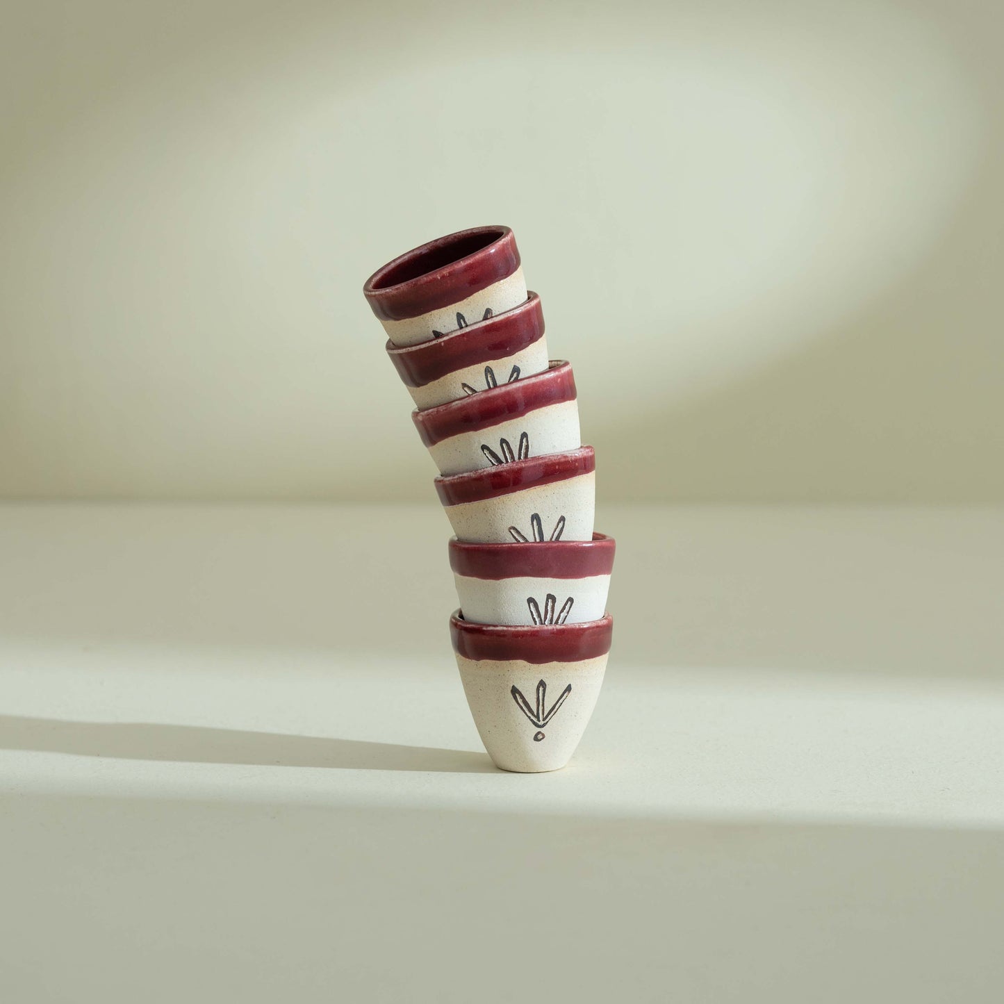 Baleri Shot Glasses Bird Tattoo Motif ( Set Of 6)