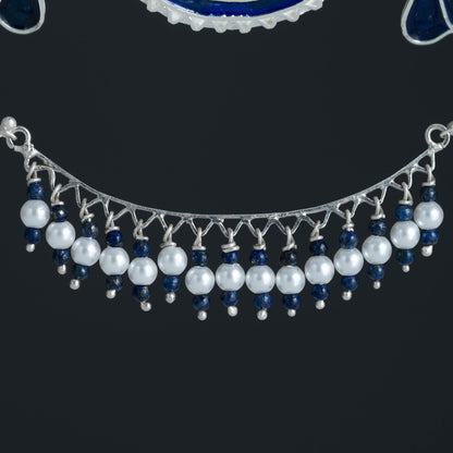Aparajita Silver Enamel Choker