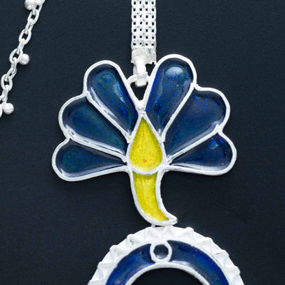 Aparajita Silver Enamel Choker