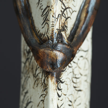 Contemplative Sentinel Ceramic Figurine