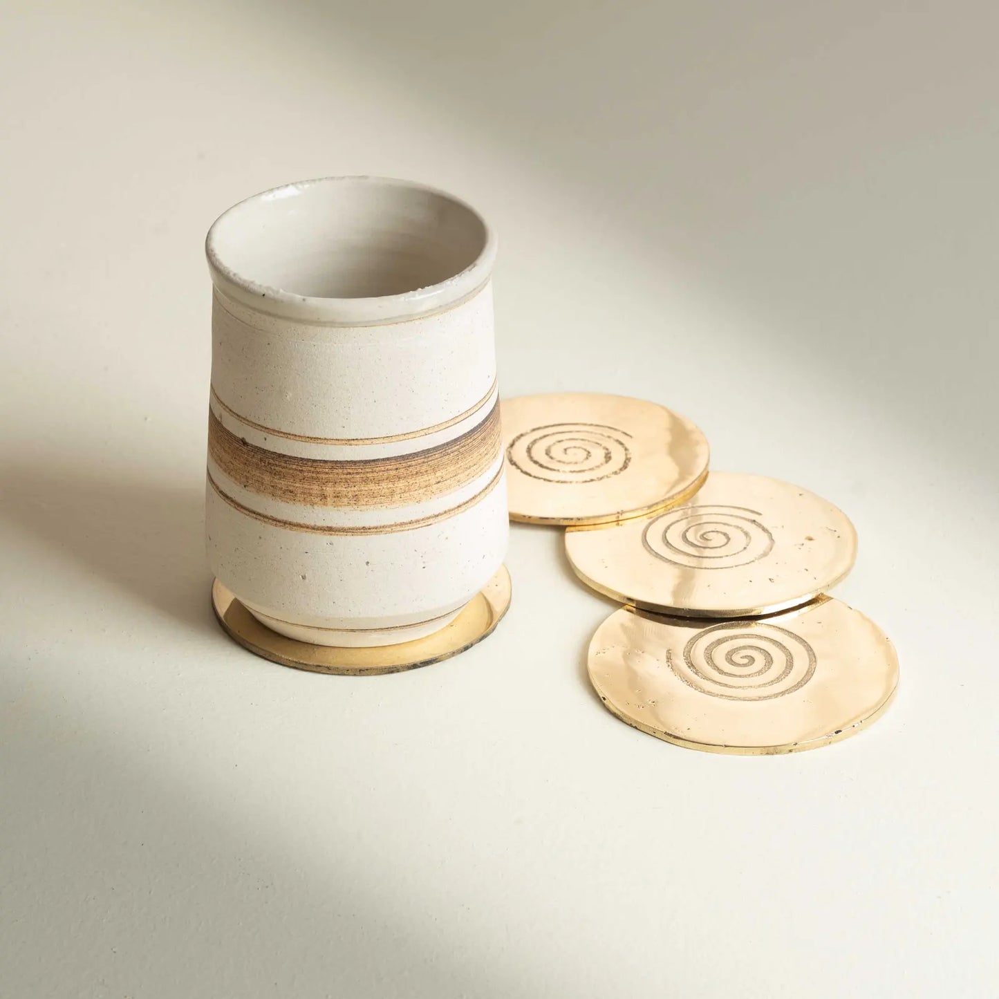 Chakravarta Brass Coaster (Set OF 4)