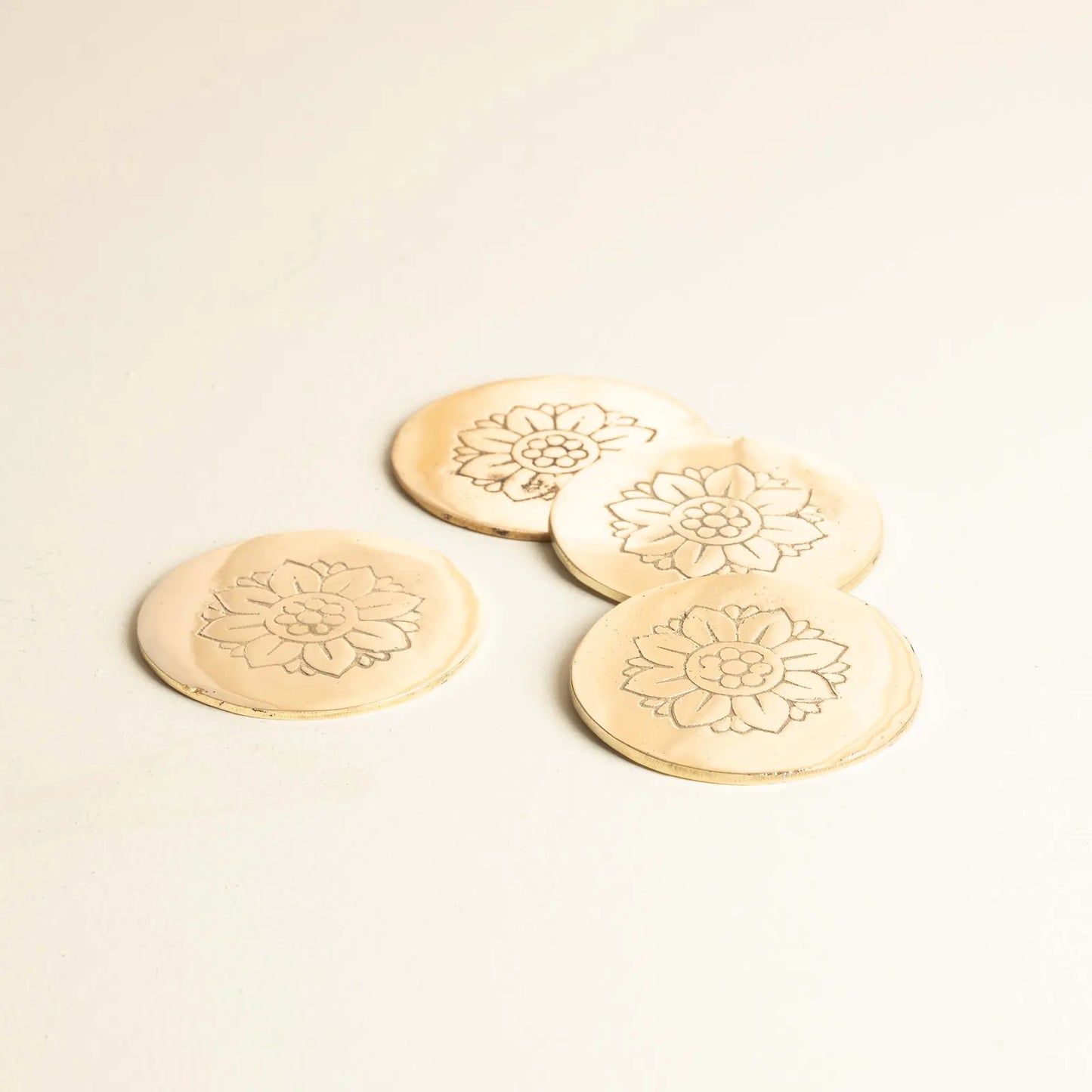 Padmavati Brass Coaster (Set OF 4)
