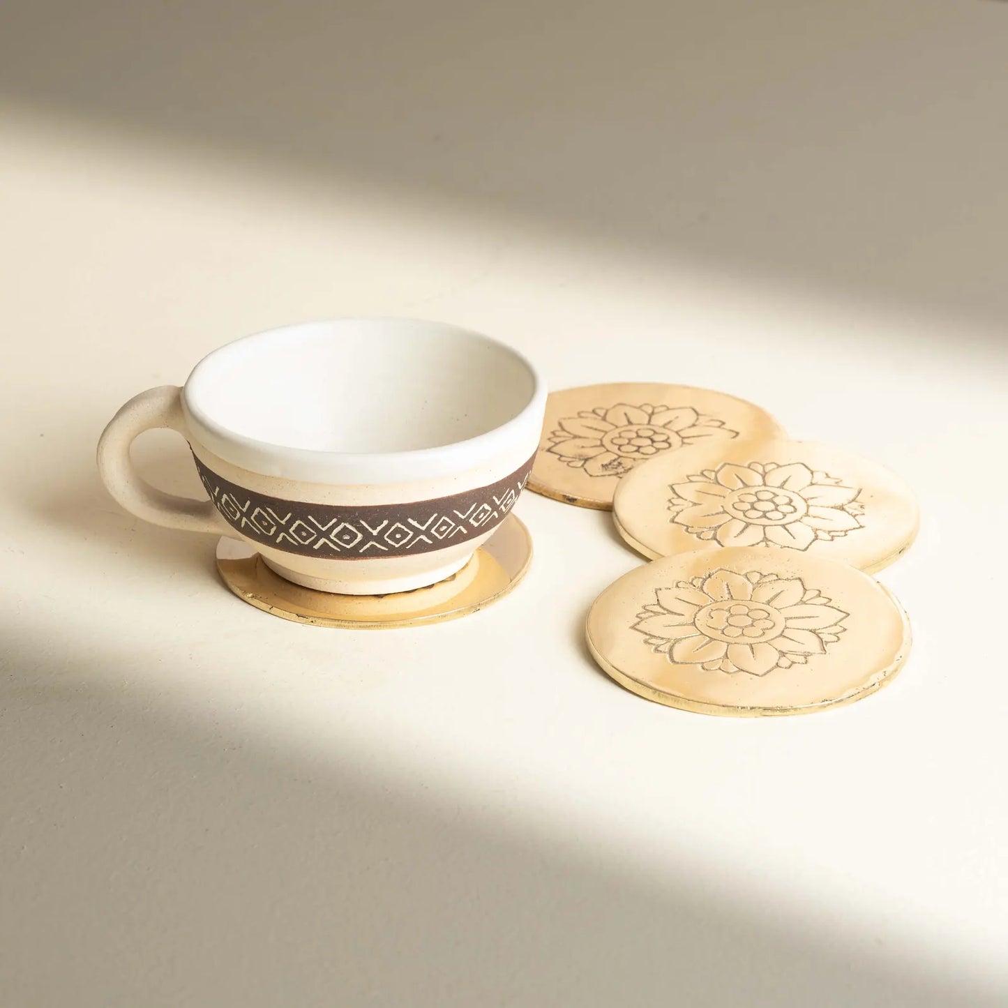 Padmavati Brass Coaster (Set OF 4)