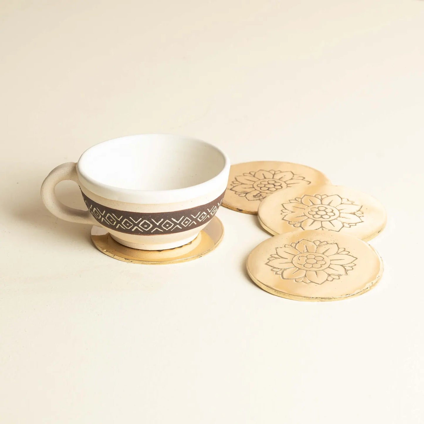 Padmavati Brass Coaster (Set OF 4)