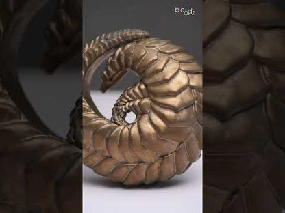 Sleeping Pangolin Bronze Sculpture