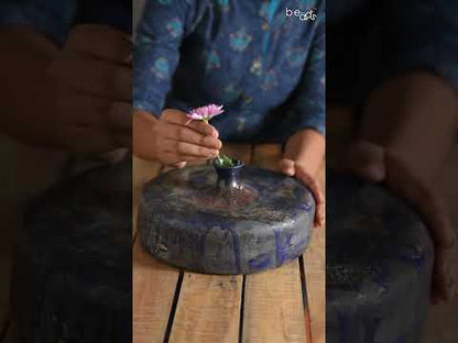 Ember Cobalt Disk Vase