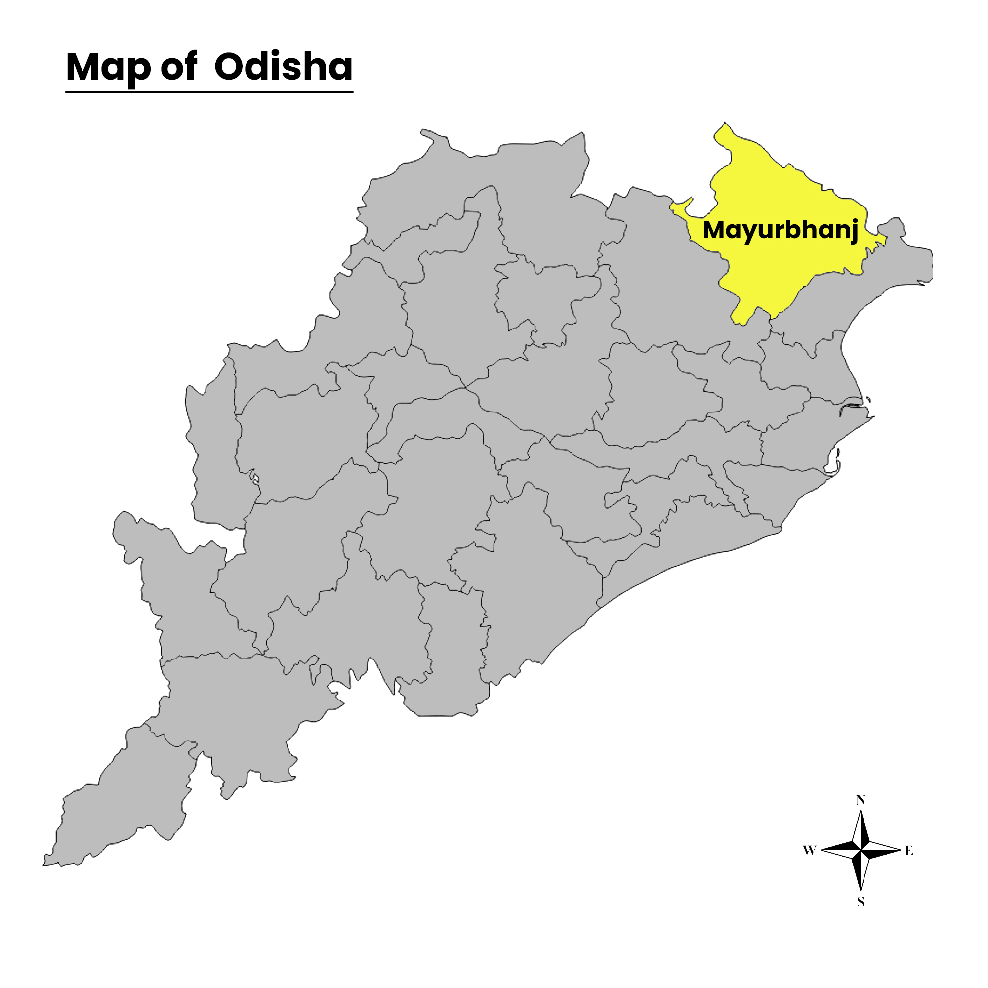 Map of Odisha